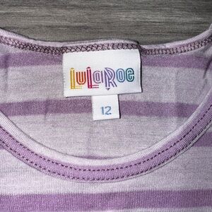 EASTER READY LuLaRoe Lavender and White Striped Tee